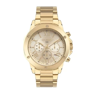Relógio Euro Feminino Big Case Dourado - EUJS25AD/4D