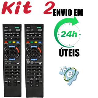 Kit 2 Controle Tv Led Sony Bravia com botao netflix  marisa em Oferta na Shopee