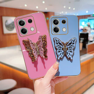 N ote 13 13 Pro Criatividade Borboleta Suporte Chapeamento Capa De Telefone Para Xiaomi Redmi Note 13 13Pro 12 12Pro 12R 13ProPlus 11S 13R 11Pro 12S 11 Proteção