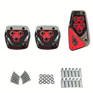 Kit 3 Peças Pedaleiras Esportivas Automotiva Carros Tuning Acessórios Universal em Oferta na Shopee