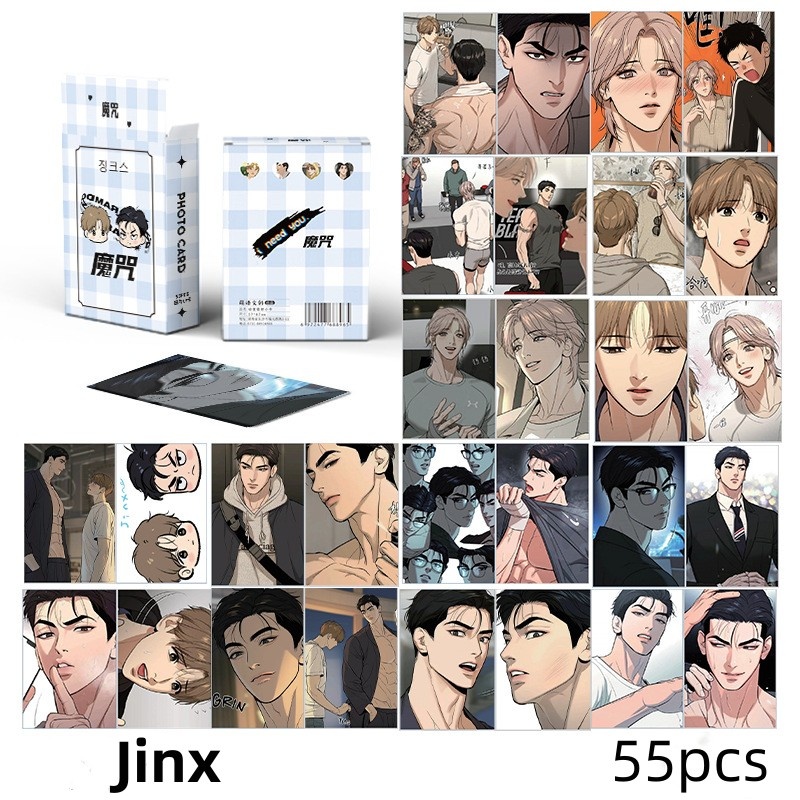 10-55pcs Jinx Mingwa Holograma Laser Lomo Cartões Manga Manhwa