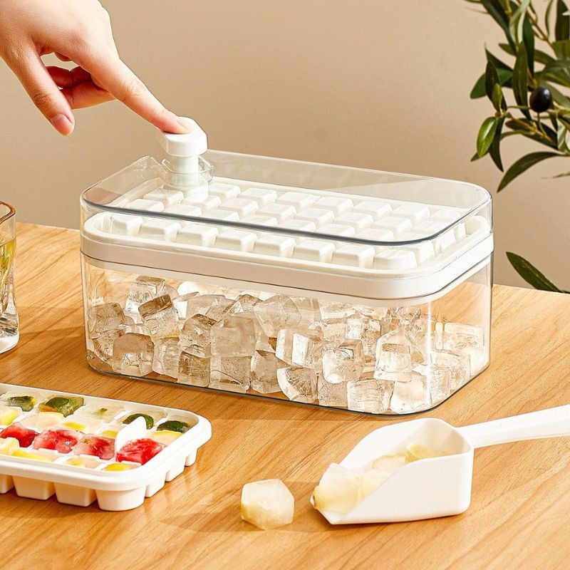 Forma de Gelo 1 2 forma Reutilizável Bebida Drink Sucos Água Frutas Bandeja Casa Cozinha Resistente