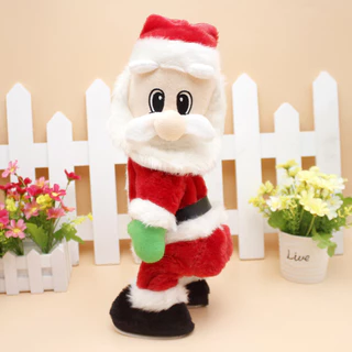 Novo Criativo Natal Ano 14 Polegada Musical Elétrico Twerk Cantando Dança Papai Noel Shake Figura Hip Brinquedos