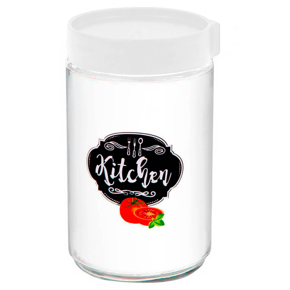 Pote de Vidro Kitchen Branco 624ml 1 peça - Casambiente | Shopee Brasil