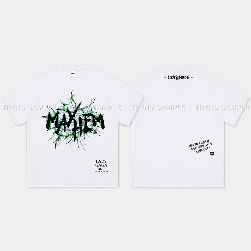 Lady Gaga The MAYHEM Ball Tour 2025 Merch Camiseta De Algodão