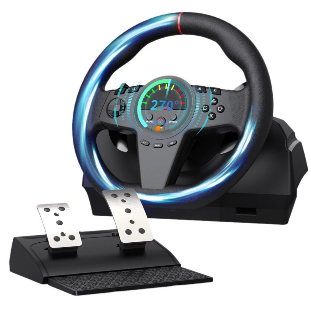 Volante Gamer Com Pedal Ergonomico Jogos Corrida Compatível Xbox X S ...