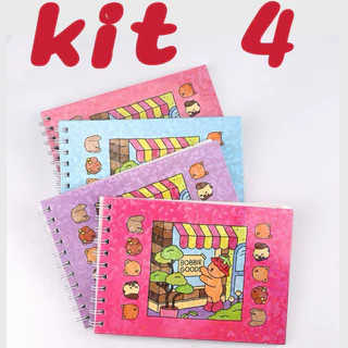 kit 4 Livro de colorir Capa dura48 páginas 180 gPáginas A5 em Oferta na Shopee