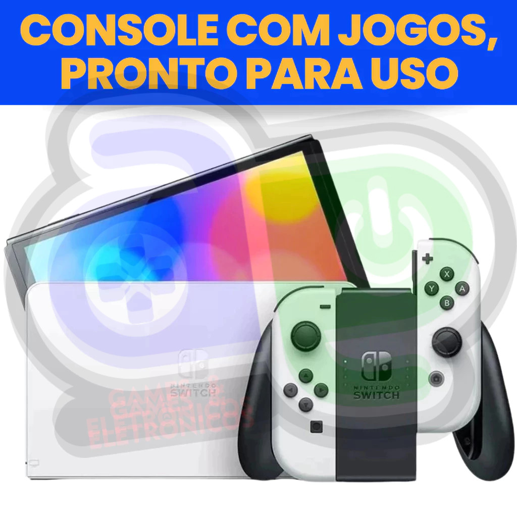 Nintendo Switch Oled ou Lite Novo Desbloqueado 128/256/512 Cartão