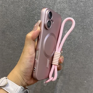 Adequado para iPhone 16 15 14 11 12 13 17 Pro Max 17air X XS Max XR 7 8 Plus Capa magnética fosca para telefone Lent