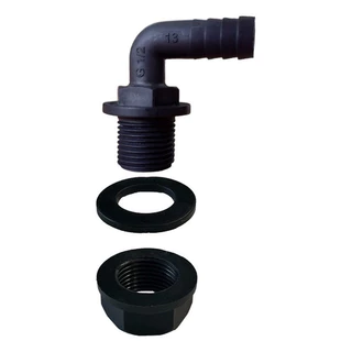 Espigão Curva 1/2 Rosca De 1/2 Tipo Flange + Vedação + Porca