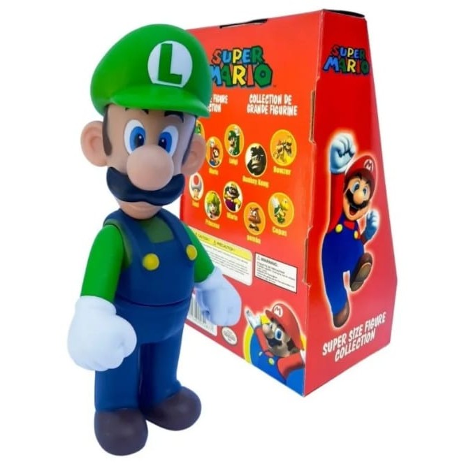 Boneco Luigi - Super Mario Bros Grande Kart 64 - Super Size Figure Collection em Oferta na Shopee