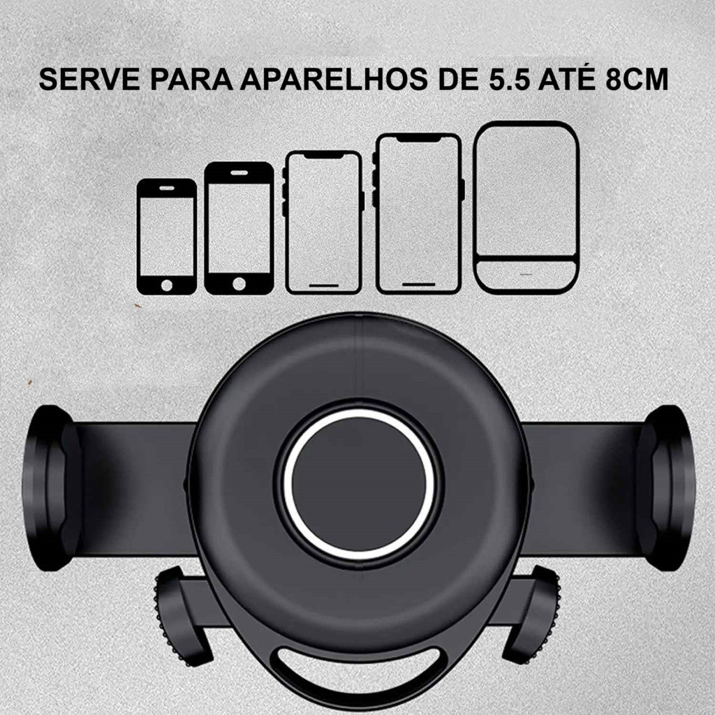 Suporte Carro Veicular Celular Mecânico 360º Saída De Ar Automotivo Com Trava Automática TOURO SHOP