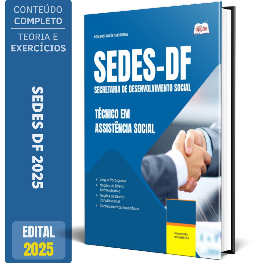 Apostila SEDES DF 2025 - Técnico em Assistência Social | Shopee Brasil