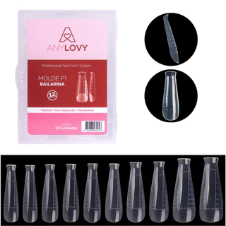 Molde F1 Bailarina Unhas De Gel 120 Unidades - AnyLovy em Oferta na Shopee
