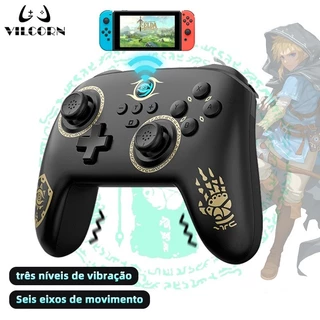 Switch Pro compatível com Bluetooth Nintendo /Lite /OLED PC Gamepad Controlador de jogos sem fio Cabo de função turboalimentado