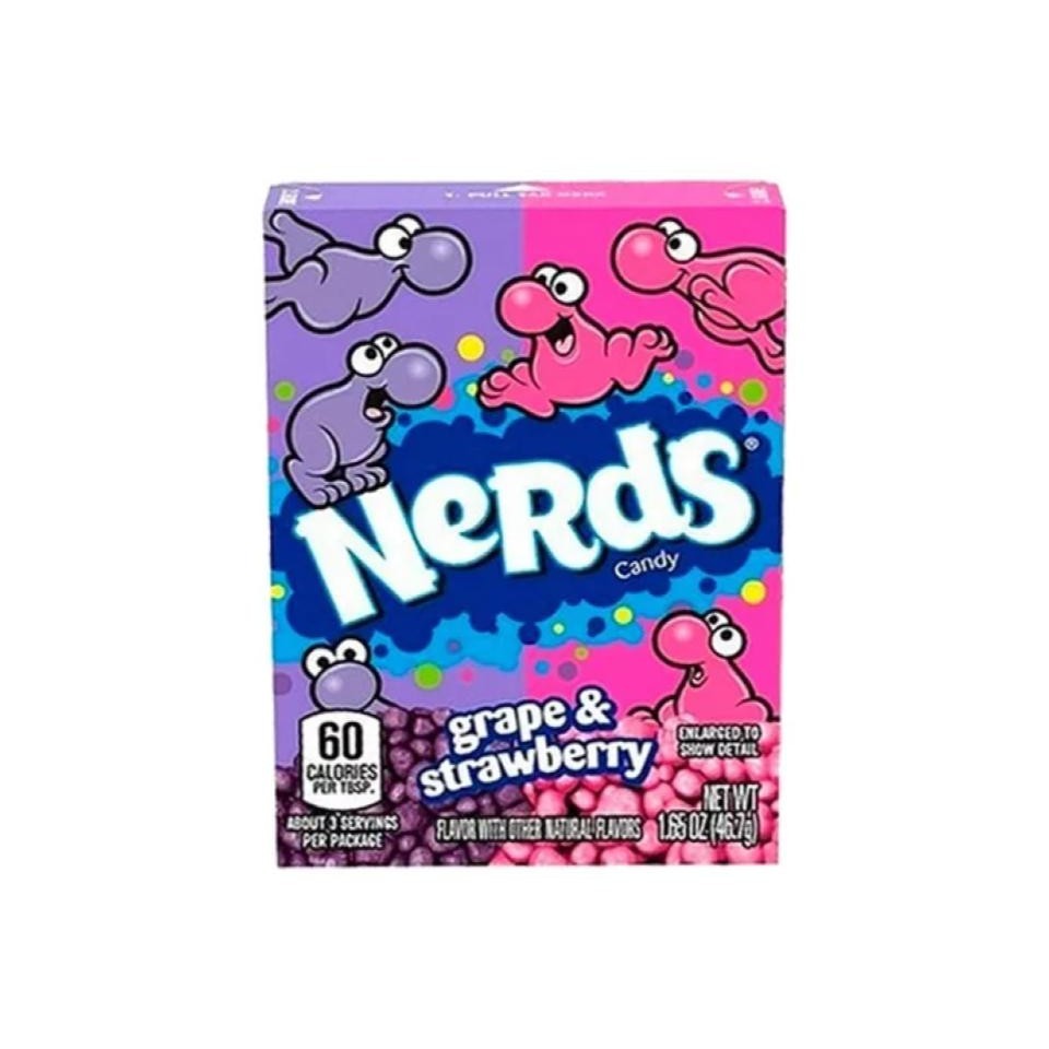 Bala Nerds Grape & Strawberry 46,7g - Importado U.S.A.
