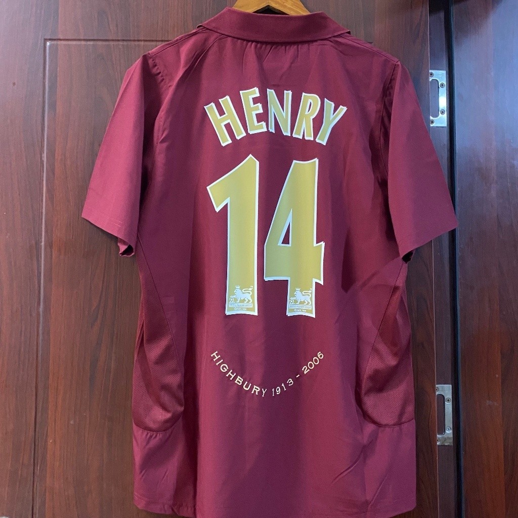 Retro 0506 Premier League Arsenal Home14 Henry 10 Bergkamp
