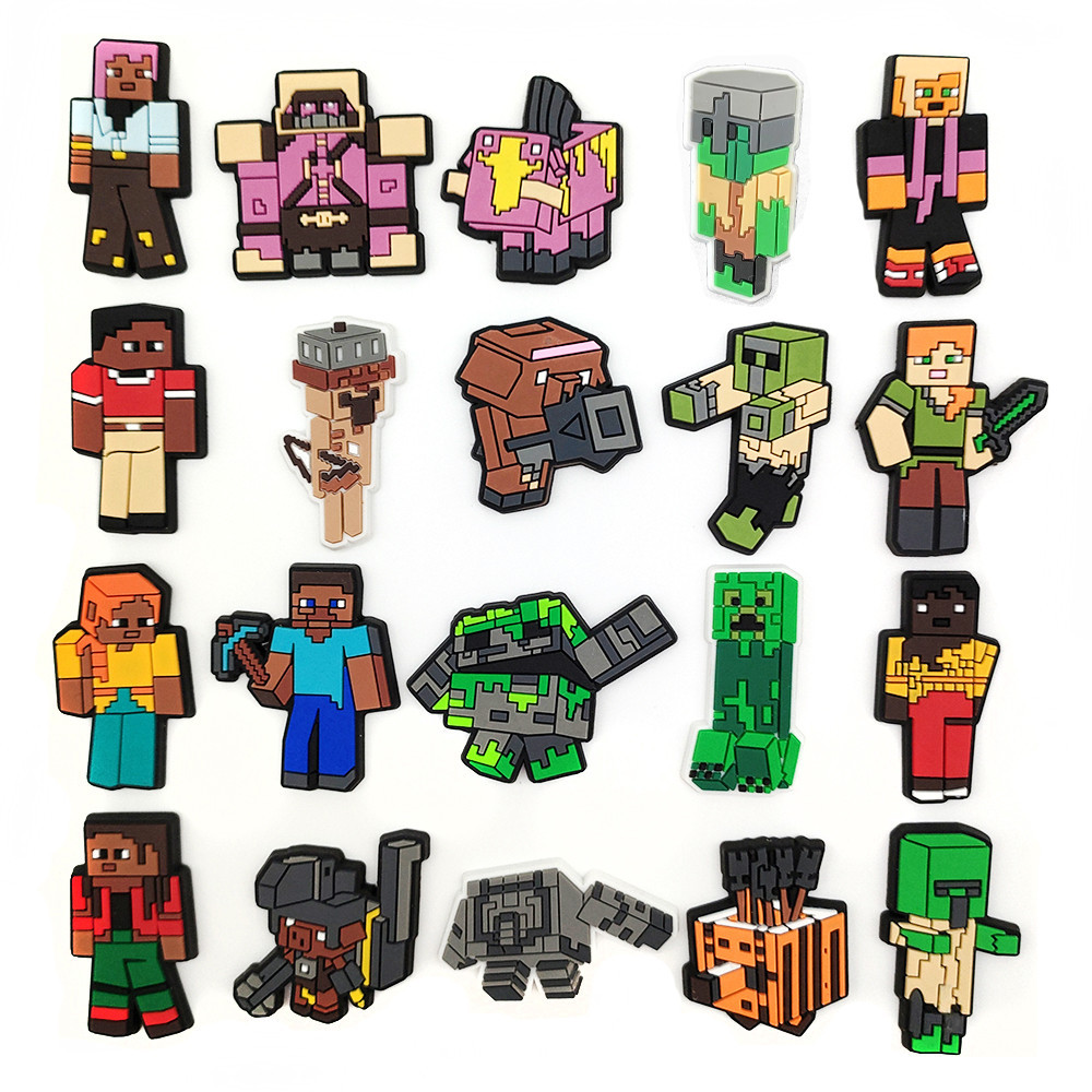 20pcs/set Cartoon Shoe Charms For croc Garden Shoes Accessories Women Kid's Party Gifts Decorações Para Mochila Adultos