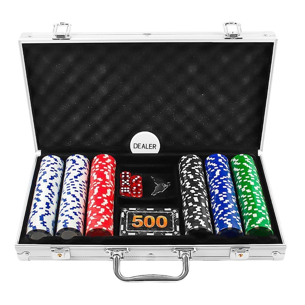 Maleta Jogo De Poker Dados 300 Fichas Numeração Profissional