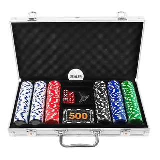 Maleta Jogo De Poker Dados 300 Fichas Numeração Profissional