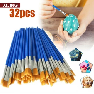 32pcs Conjunto De Pincéis Para Pintura Plana Artista Acrílicos A Óleo Aquarela