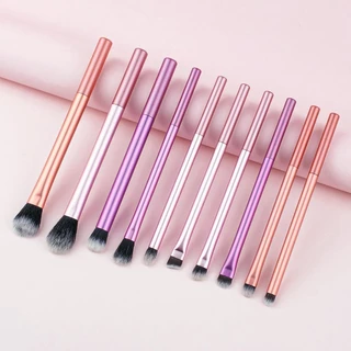 Novo Estilo 10 Pincéis para Sombra Conjunto de Escovas de Maquiagem Conjunto de Escovas Multifuncionais para os Olhos Ferramentas de Beleza Viagens Portáteis