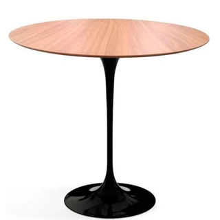 Mesa Lateral Tulipa Saarinen Redonda 51 cm Freijó Preto