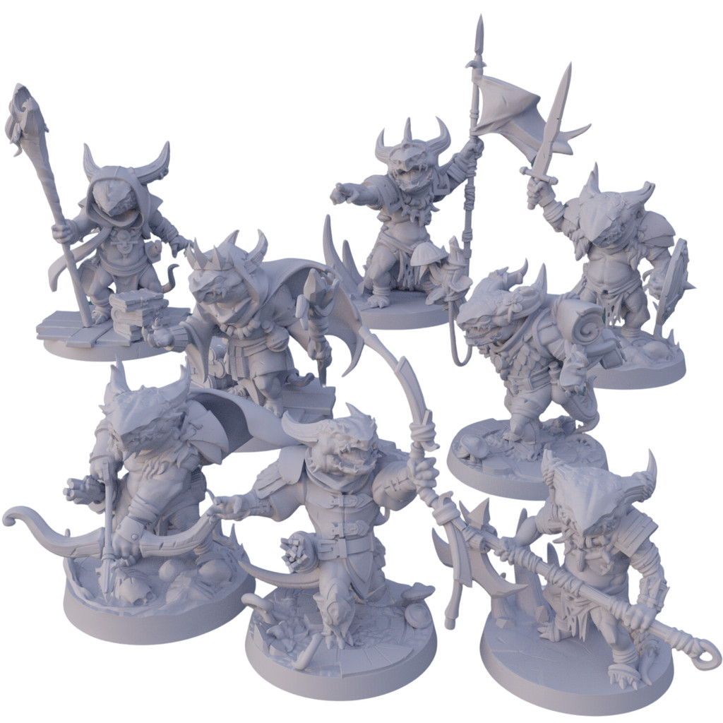 Miniaturas Kobolds Servos do Dragão Compatível D&d Dnd RPG