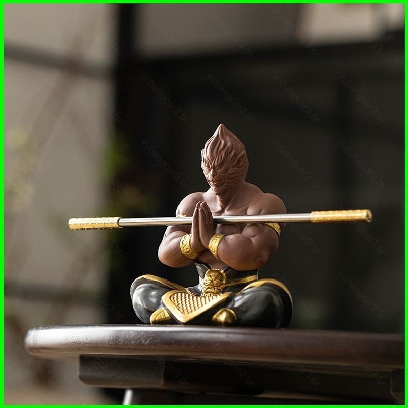 Wukong Action Figure Zen Grande Sábio Macaco Rei Bar Modelo Cerâmica Bonecas Brinquedos Ornamento