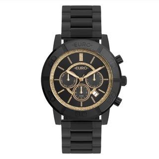 Relógio Euro Feminino Big Case Preto - EUJP25AQ/4P