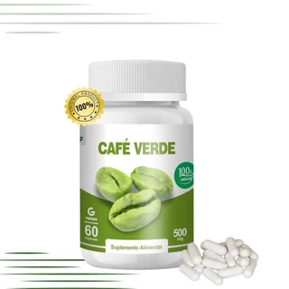 Café Verde Pré- Treino  GENATURE  60 cápsulas 500mg Envio Imediato em Oferta na Shopee