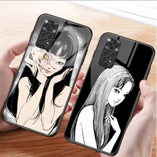 junji ito Tomie Tees Capa De Telefone De Vidro Temperado Para Xiaomi Redmi Note 13 pro plus 12 4G 11 10 5G 9