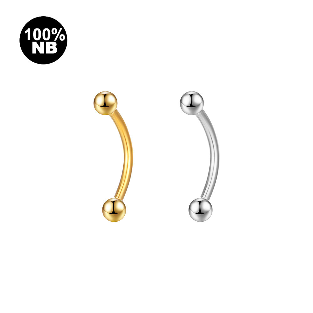 Supremo Piercing Rook Daith Tragus Barbell Curvo Nióbio Rosca Interna