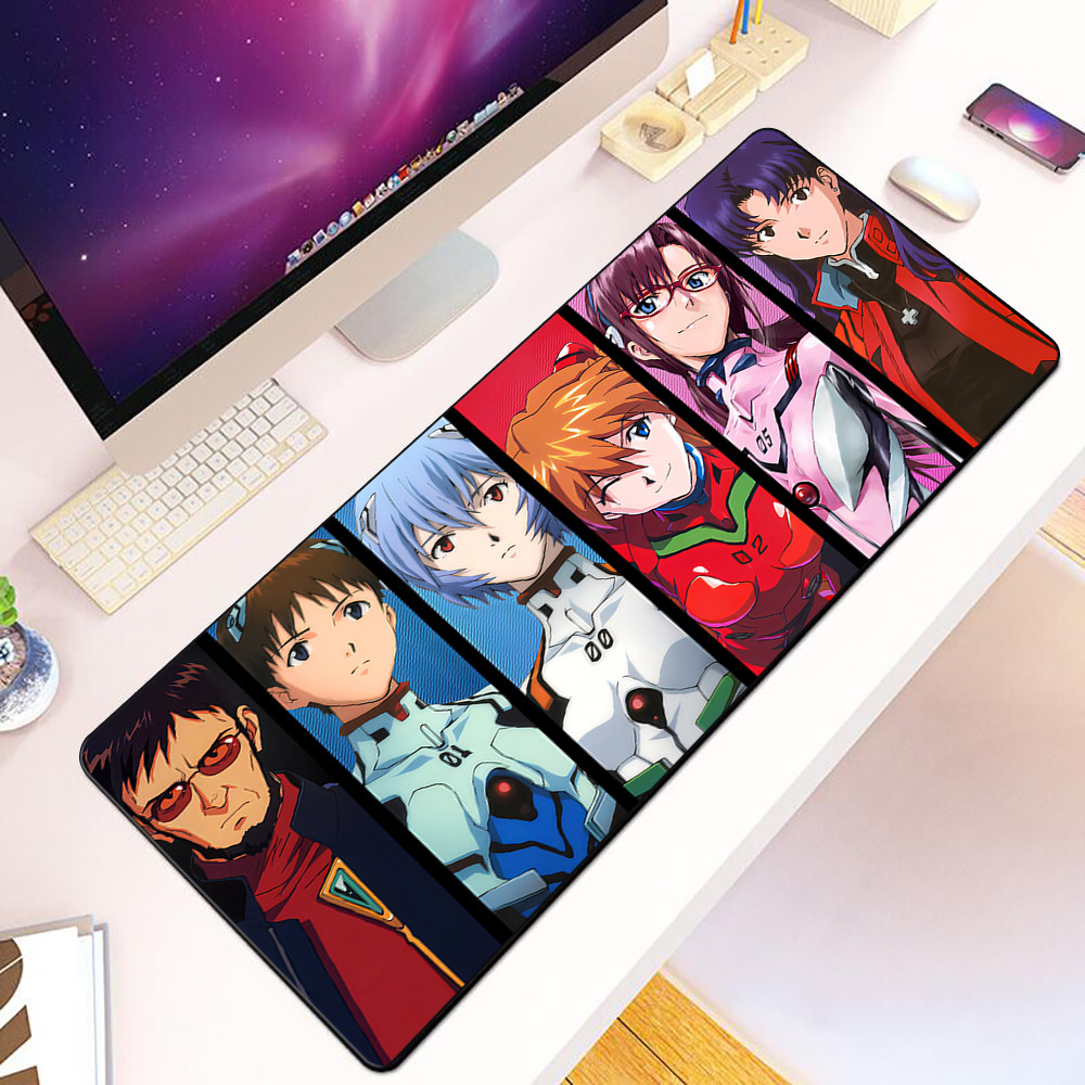 E-Evangelion Kawaii Mouse Pad Tapete De Borracha Mause Gaming Pc