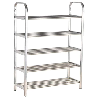Sapateira Prateleira Inox 5 Andares Sandalia Calçado Tenis Sapato Organizaçao Objeto Entrada Estante Rack Multiuso em Oferta na Shopee