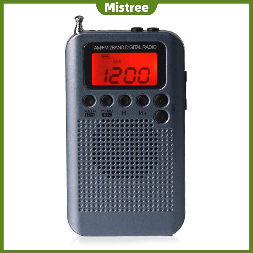 HRD-104 Rádio AM FM Portátil Com Display Digital De Bolso Alto-Falante ...