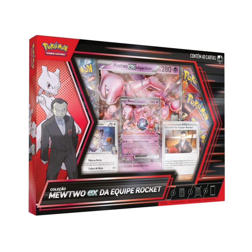 Box Pokémon Mewtwo EX da Equipe Rocket Copag - 35579 | Shopee Brasil
