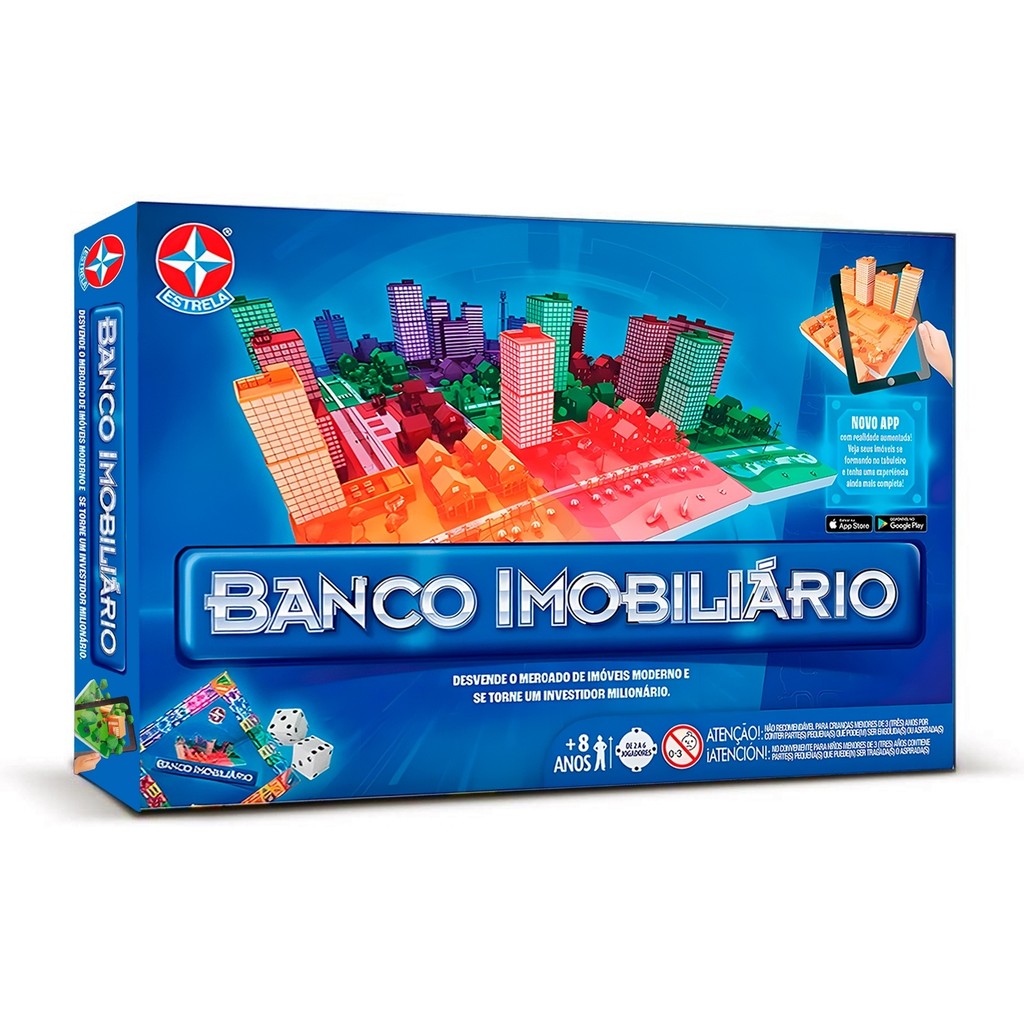 Tabuleiro Banco Imobiliário Estrela Jogo Original Com Aplicativo ...