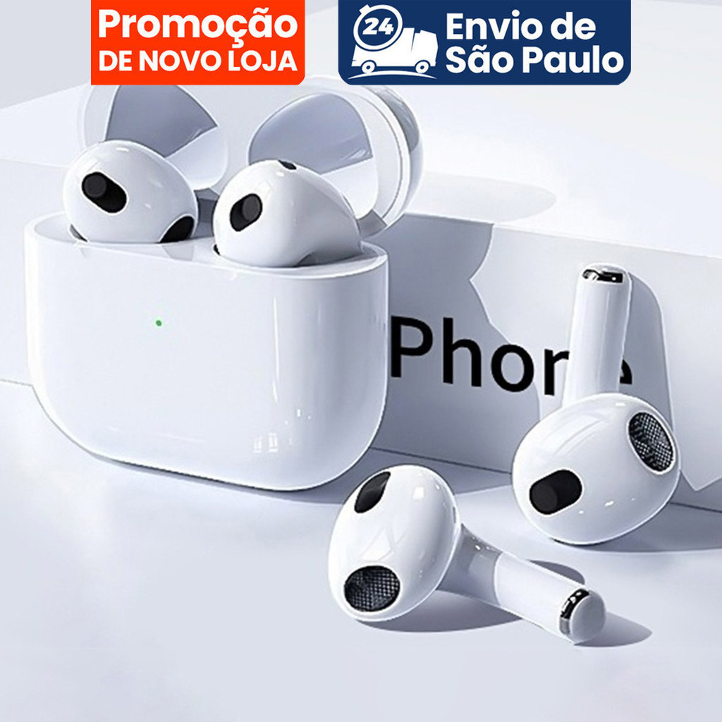 Fones de Ouvido Bluetooth 5.0 Pro 4s / i12 TWS à Prova D'água para iPhone e Android