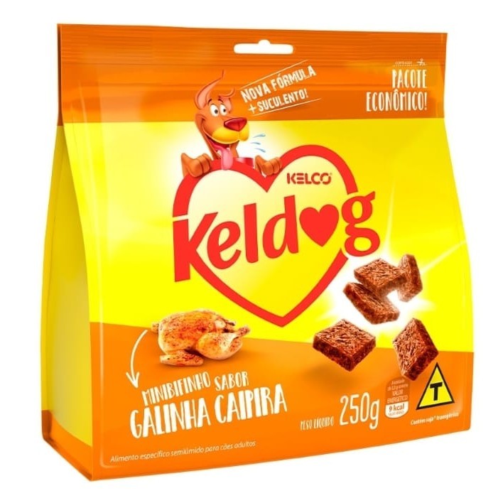 Kit 2UN Mini Bifinho Keldog Sabor galinha caipira 250g