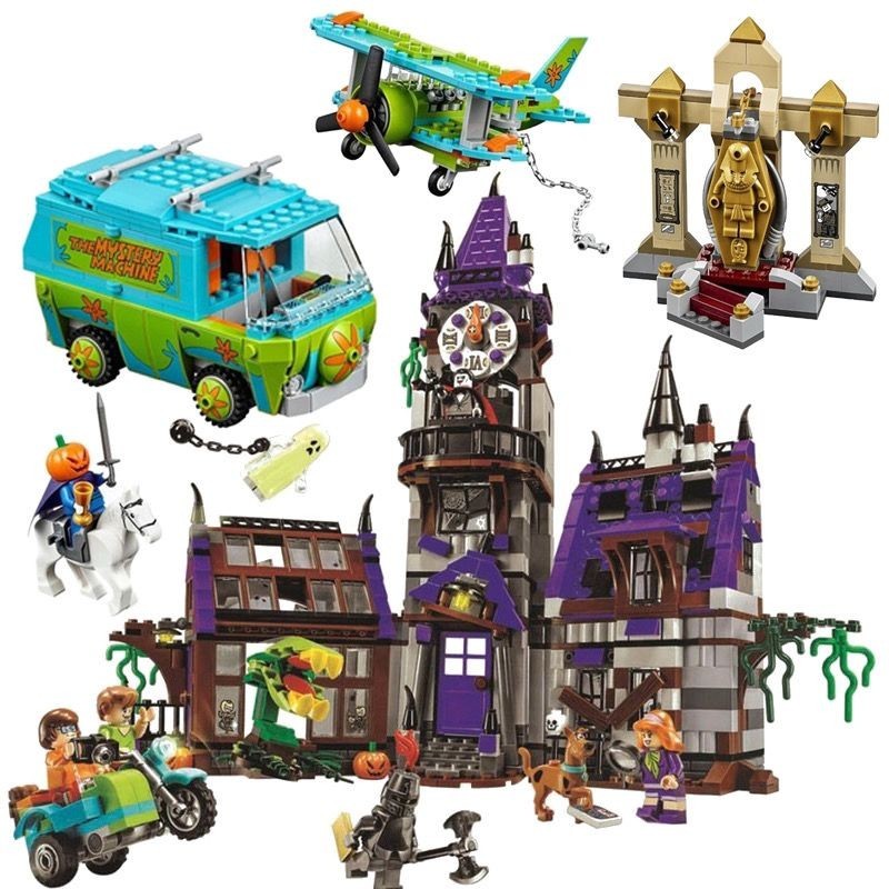 Scooby Series Lego Friend Girl Mysterious Machine Bus Conjunto De Blocos De Construção De Luxo Para Casa Puzzle Brinquedos Infantis