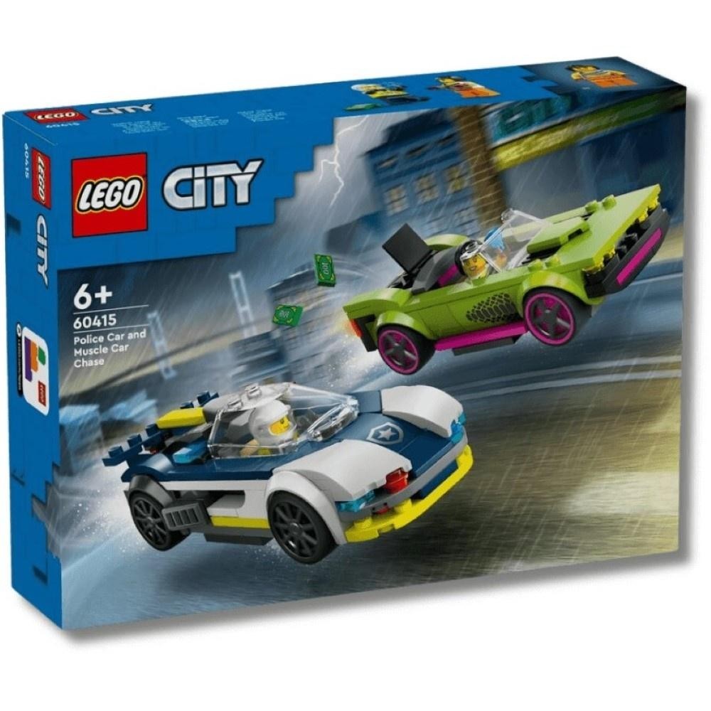 Lego City 60415 Carro da Policia e Muscle Car 213 Peças | Shopee Brasil