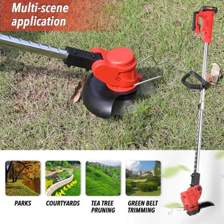 Aparador Roçadeira Cortador De Grama Elétrico Com 2 Baterias Oferta Especial