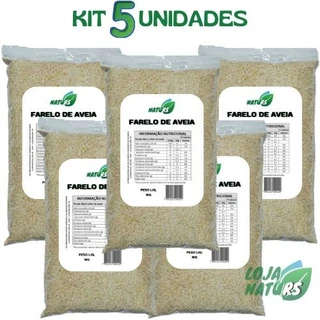 KIT Farelo de Aveia Integral Vegana 1Kg Cada - NATURS