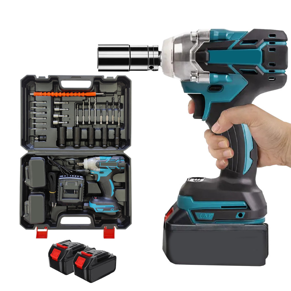 Chave De Impacto Parafusadeira Furadeira 02 Baterias 21v