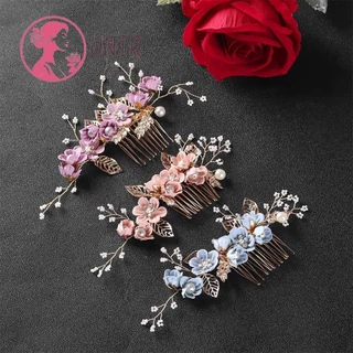 UNIQ Pentes De Cabelo Casamento Lindos Clipes De Noiva Da Coroa De Cristal