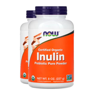 Kit 2x Inulina Pó Puro Prebiótico Now Foods Orgânico 227g Importado/Made in Usa