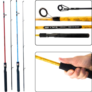 kit 2 Varas de Pesca 1,80m Fibra de carbono 30lb p/ molinete