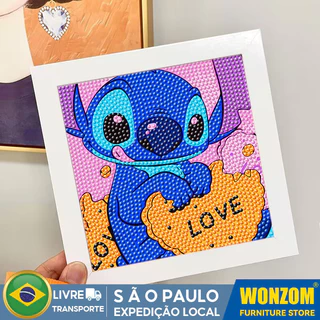 Stitch Pintura De Diamante 5d , Kits De Ponto Adultos Tinta De Furadeira Completa Diamantes Artesanal Decoração De Casa Pintura Da Decoração Da Parede Do Quadro Da Imagem