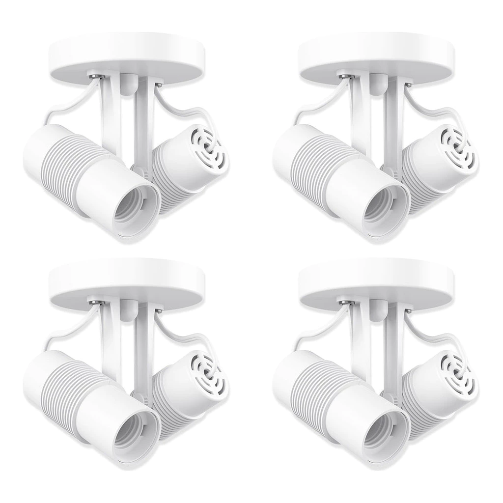Kit 4x Spot Sobrepor Basic Para 2 Lâmpadas Branco E27 Avant